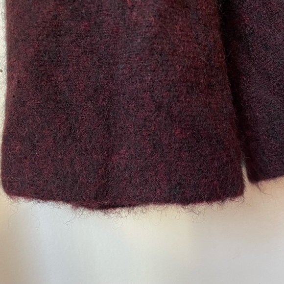 NWOT 3.1 Phillip Lim wool-yak blend boho sweater, burgundy, relaxed fit, XS/S - Picture 7 of 9
